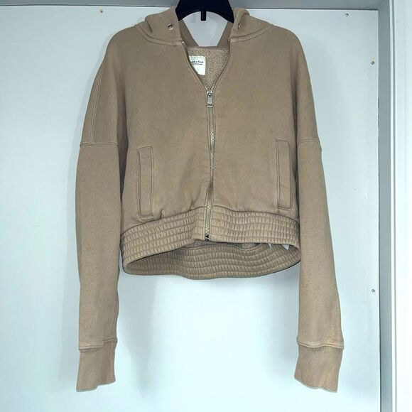 Abercrombie & Fitch Tops - Abercrombie & Fitch THE SOFTAF MAX CINCHED WEDGE - Zip-up sweatshirt Size Small